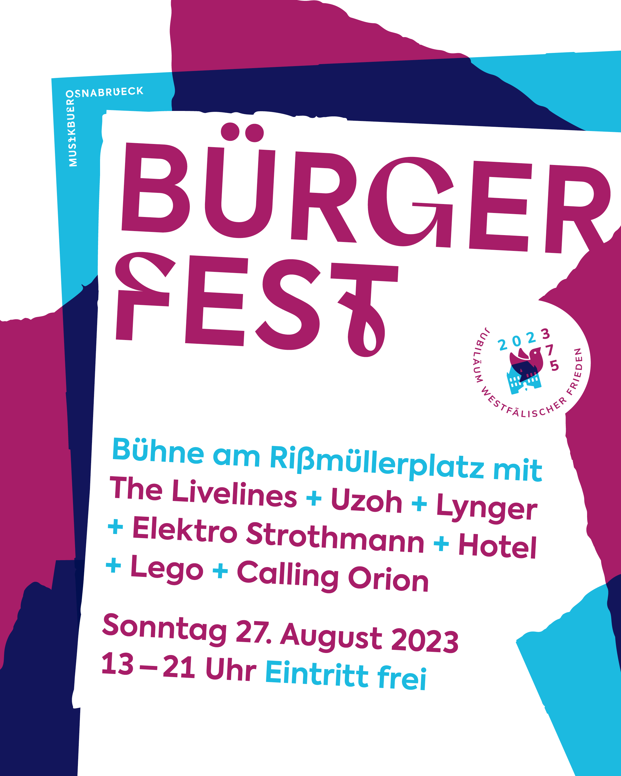 Musikbüro Stage Bürgerfest Osnabrück 27.08.2023 - Poster