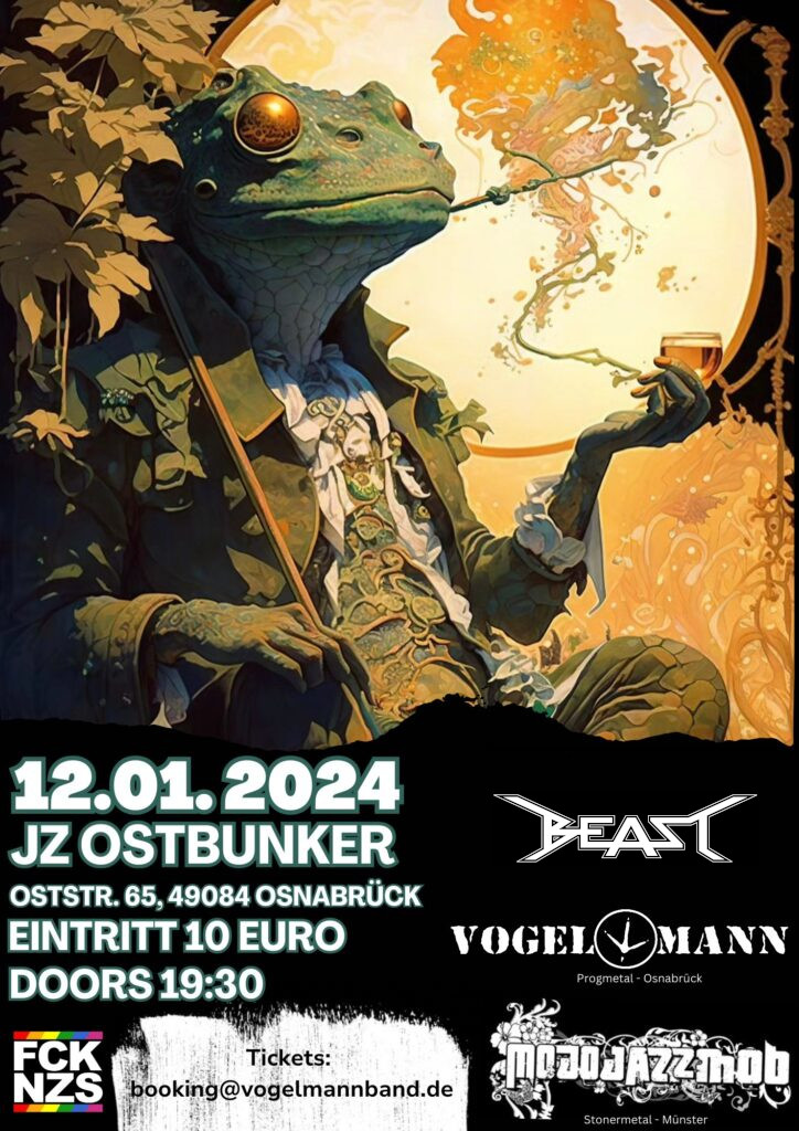 Poster: Beast | Vogelmann | Mojo Jazz Mob im Ostbunker am 12.01.2024