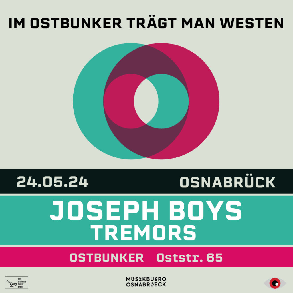 Im Ostbunker trägt man Westen: Joseph Boys + Tremors 24.05.2024 Ostbunker Osnabrück